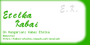 etelka kabai business card